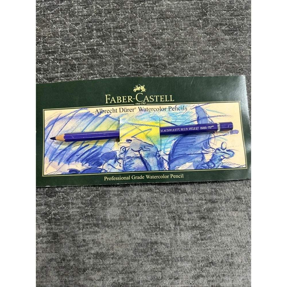 Faber-Castell Albrecht Dürer Watercolor Pencil Sample Card Blue Violet 137